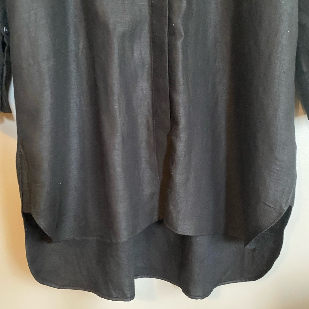 Aritzia Wilfred Oversized Dress Button Up Front Black Size S - Picture 3 of 7